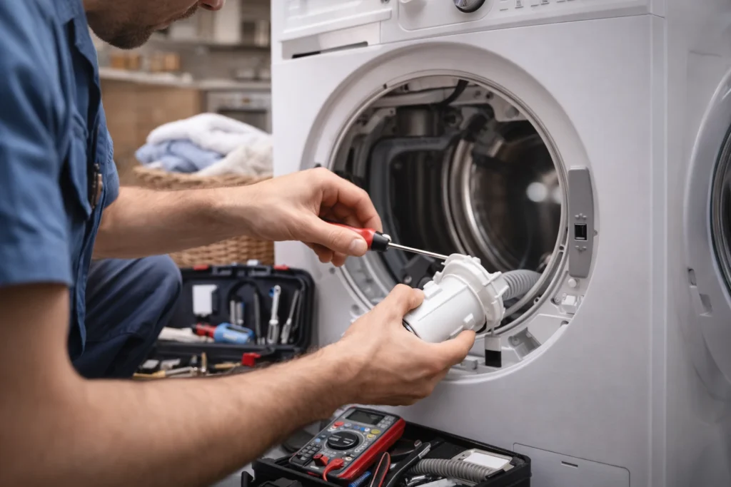 Monteur repareert wasmachine aan huis in Den Haag met snelle diagnose