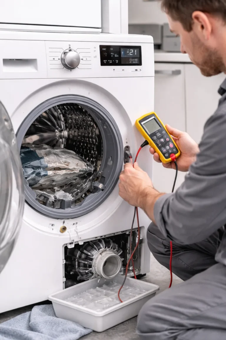 Wasmachine reparatie Den Haag bij storing met afpompen, centrifugeren en foutmelding