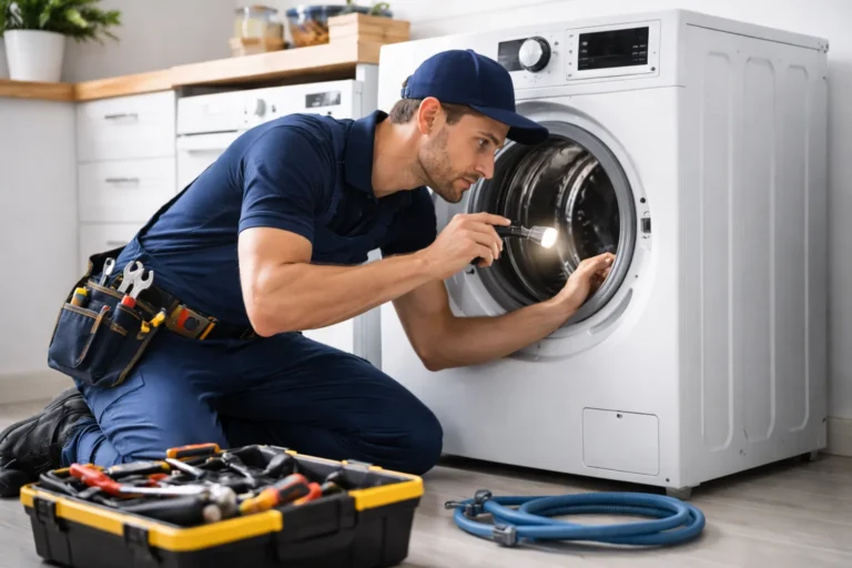 Monteur voert wasmachine reparatie Den Haag uit bij trommelproblemen en stilstand
