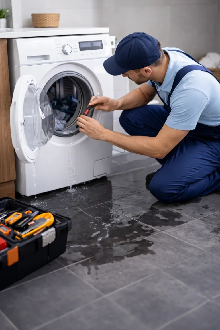 Monteur voert wasmachine reparatie Den Haag uit bij lekkage en storing