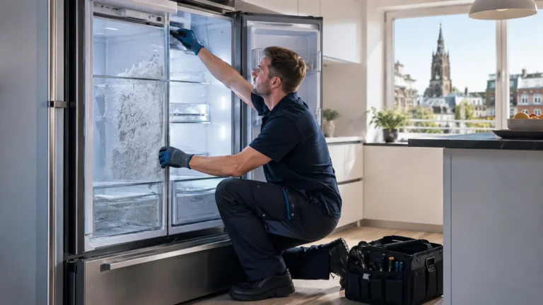 Monteur voert koelkast reparatie in Den Haag uit bij koelverlies en ijsvorming