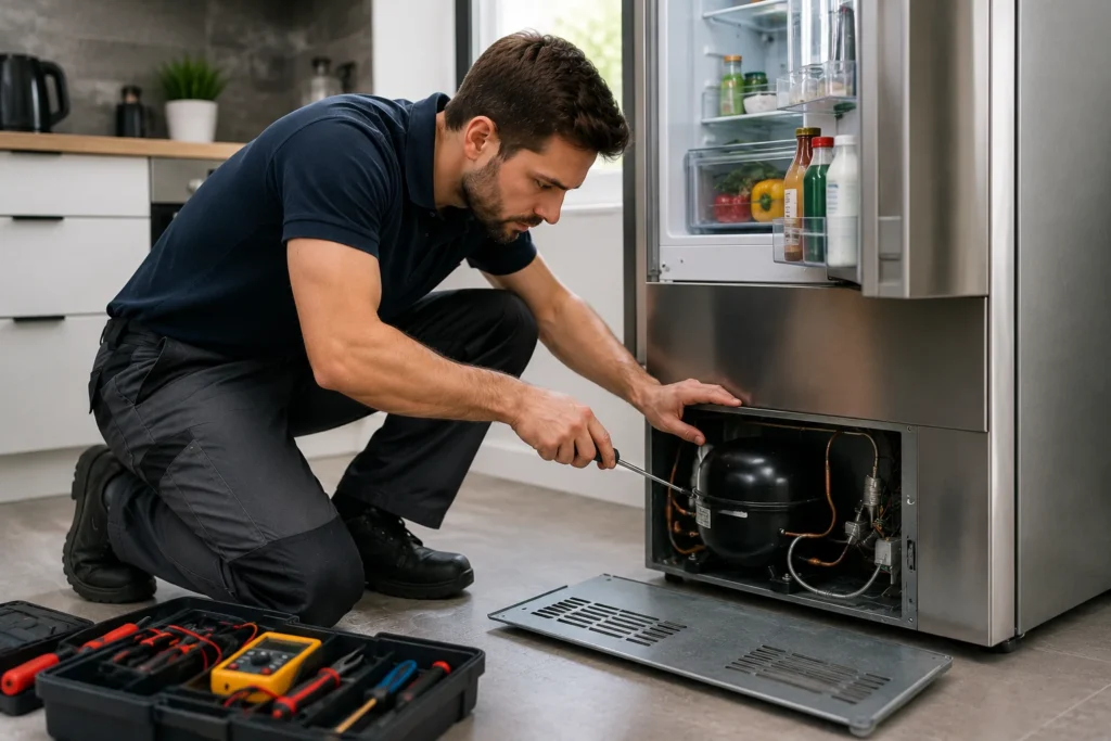 Koelkast reparatie Den Haag bij slechte koeling, lekkage en ijsvorming.