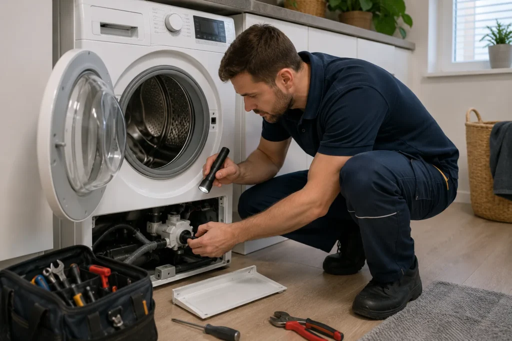 Wasmachine reparatie Den Haag bij afpompproblemen en lekkage