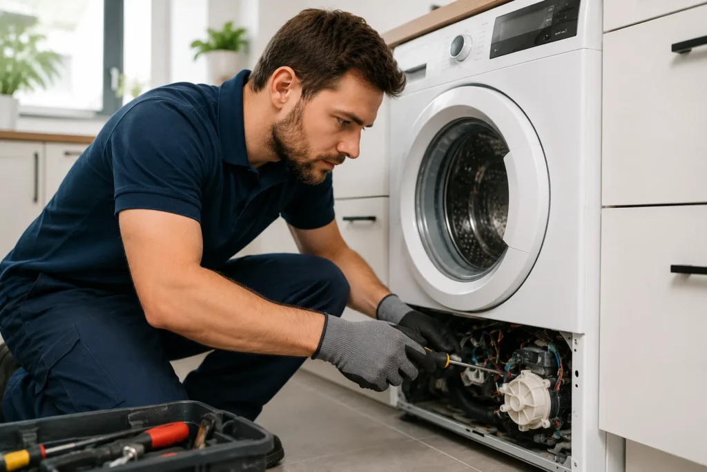 Witgoed reparatie Den Haag monteur herstelt wasmachine aan huis